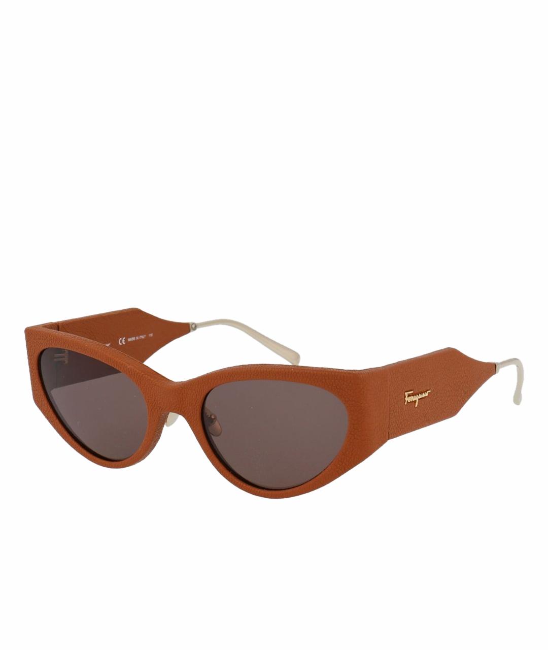FERRAGAMO Коричневые солнцезащитные очки, фото 1
