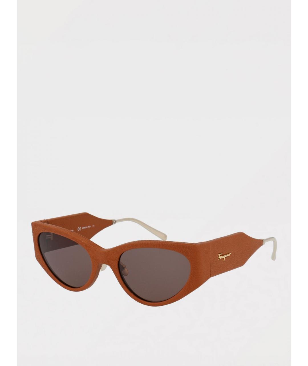 FERRAGAMO Коричневые солнцезащитные очки, фото 5