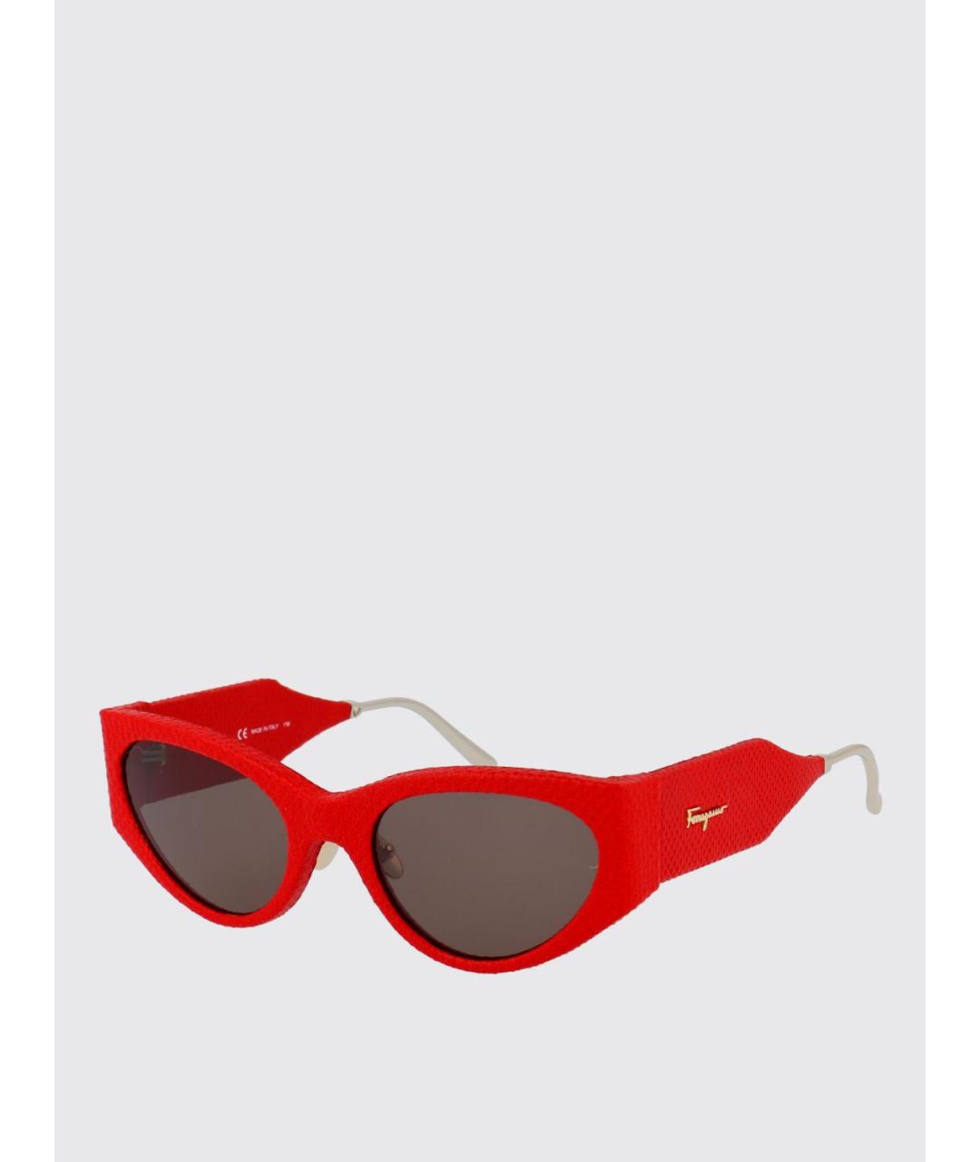 FERRAGAMO Красные солнцезащитные очки, фото 5