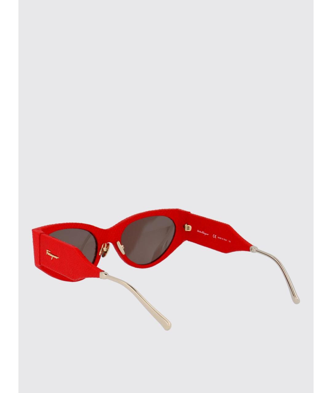 FERRAGAMO Красные солнцезащитные очки, фото 3