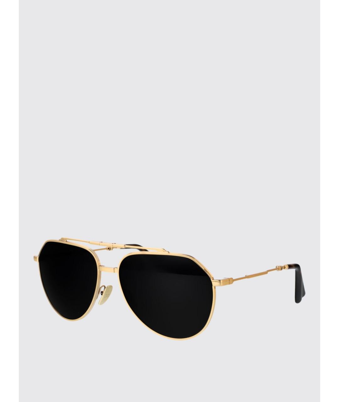DOLCE&GABBANA Золотые солнцезащитные очки, фото 5