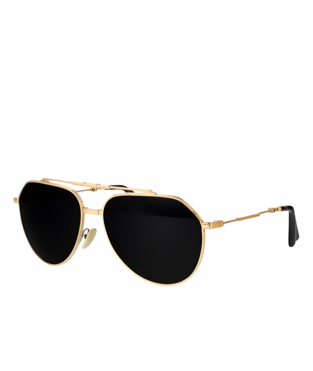 DOLCE&GABBANA Золотые солнцезащитные очки, фото 1