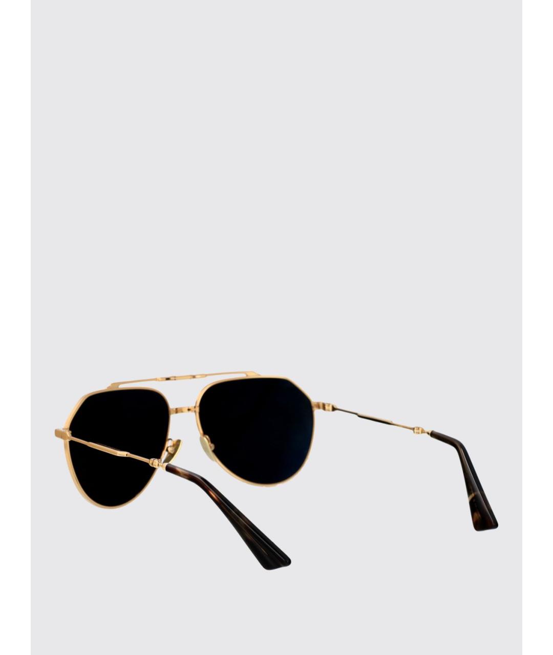 DOLCE&GABBANA Золотые солнцезащитные очки, фото 3