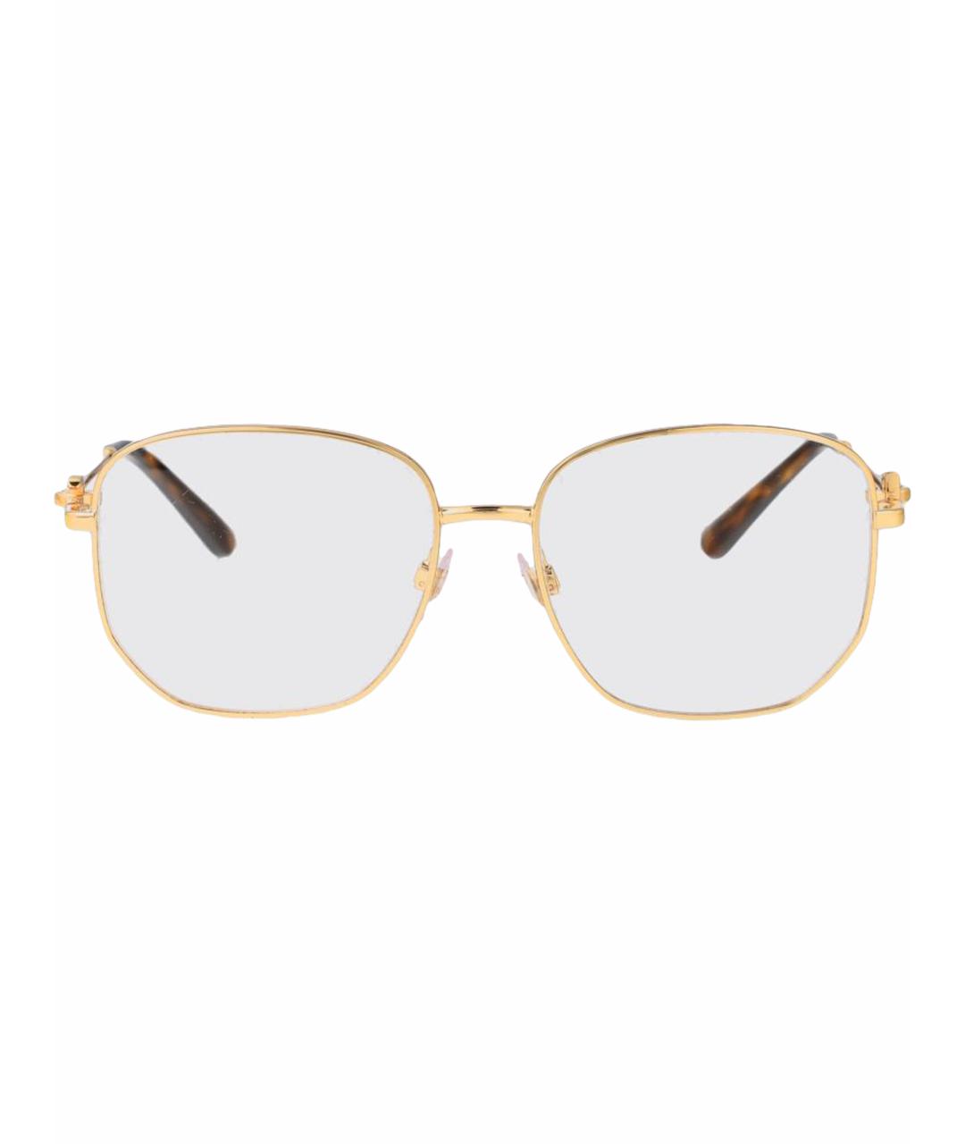 DOLCE&GABBANA Золотые металлические солнцезащитные очки, фото 1