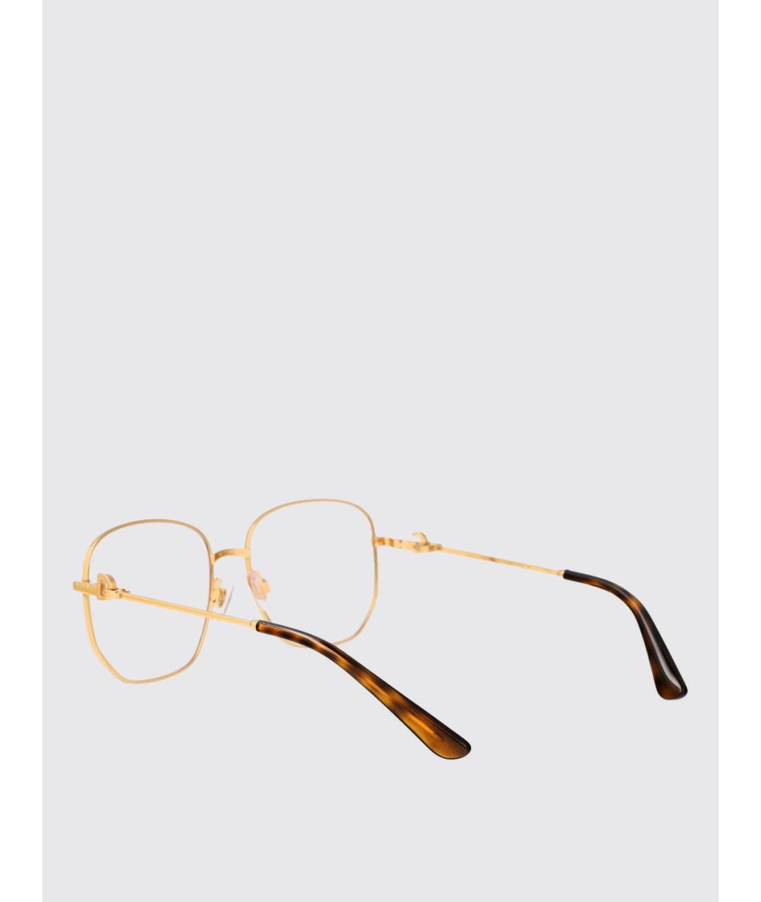 DOLCE&GABBANA Золотые металлические солнцезащитные очки, фото 3