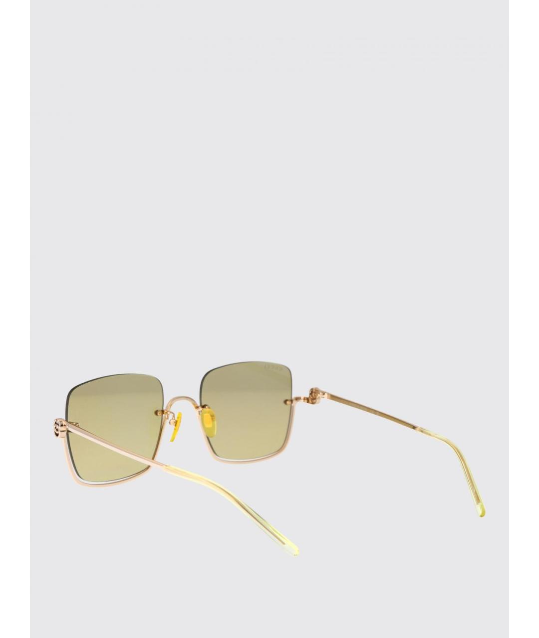 GUCCI Золотые солнцезащитные очки, фото 3