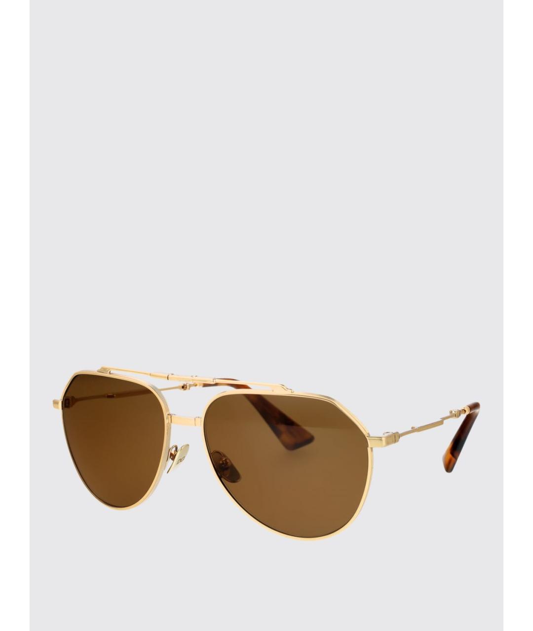DOLCE&GABBANA Золотые солнцезащитные очки, фото 5