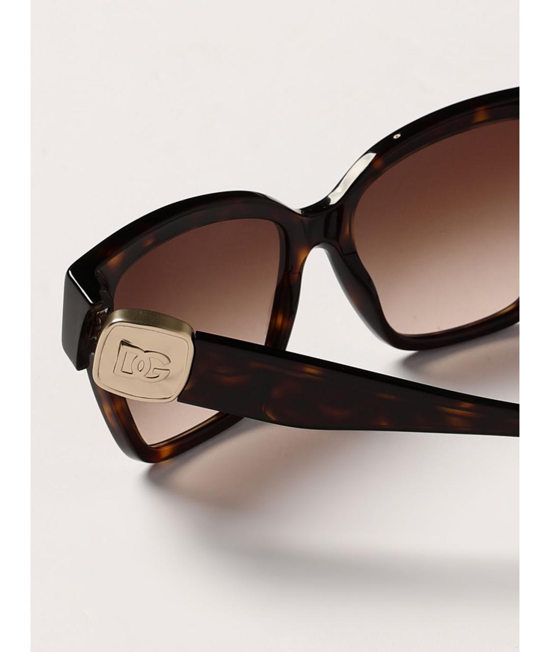 DOLCE&GABBANA Коричневые солнцезащитные очки, фото 5