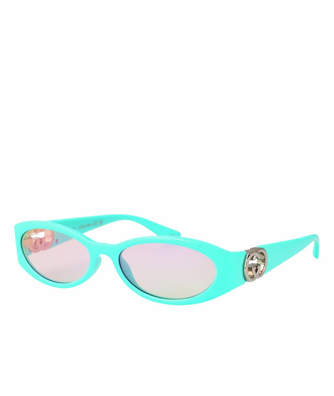 GUCCI Бирюзовые солнцезащитные очки, фото 1