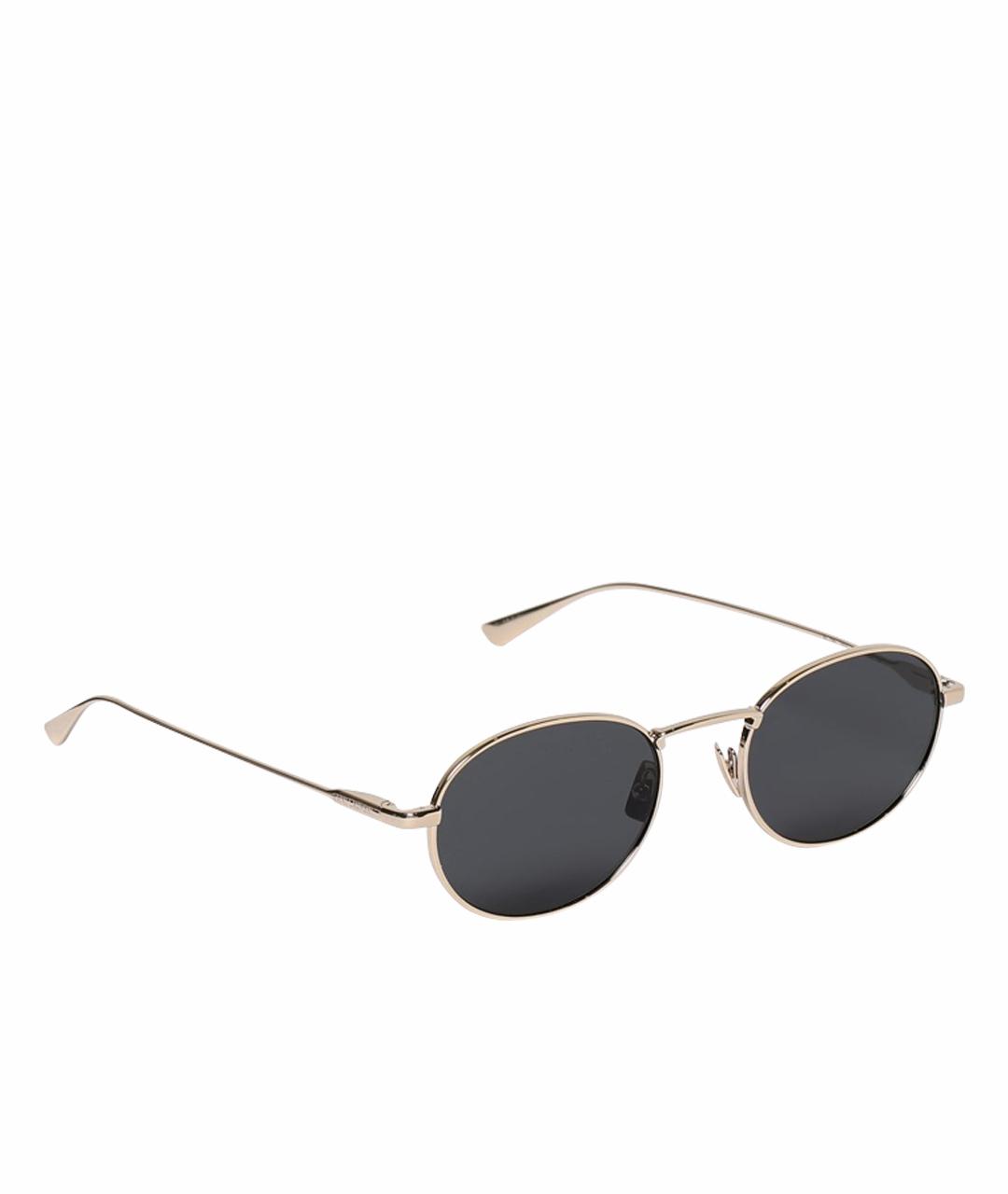 SAINT LAURENT Золотые металлические солнцезащитные очки, фото 1