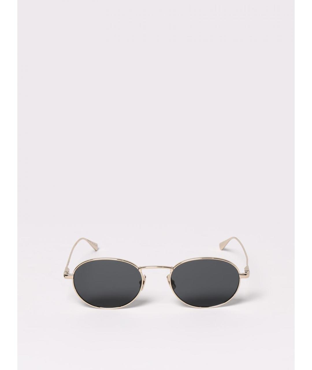 SAINT LAURENT Золотые металлические солнцезащитные очки, фото 3