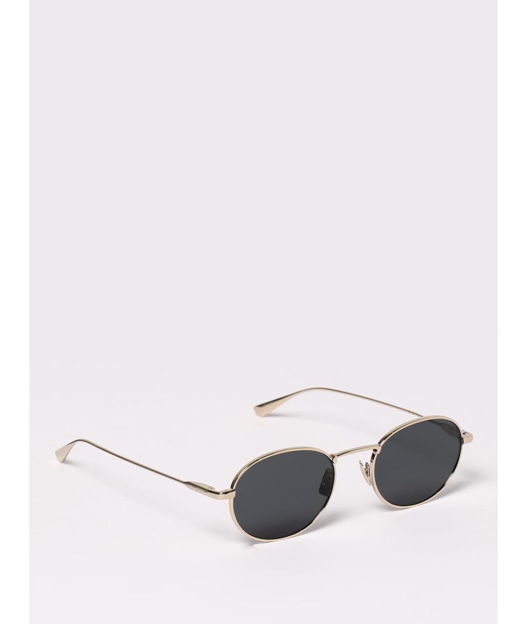 SAINT LAURENT Золотые металлические солнцезащитные очки, фото 6
