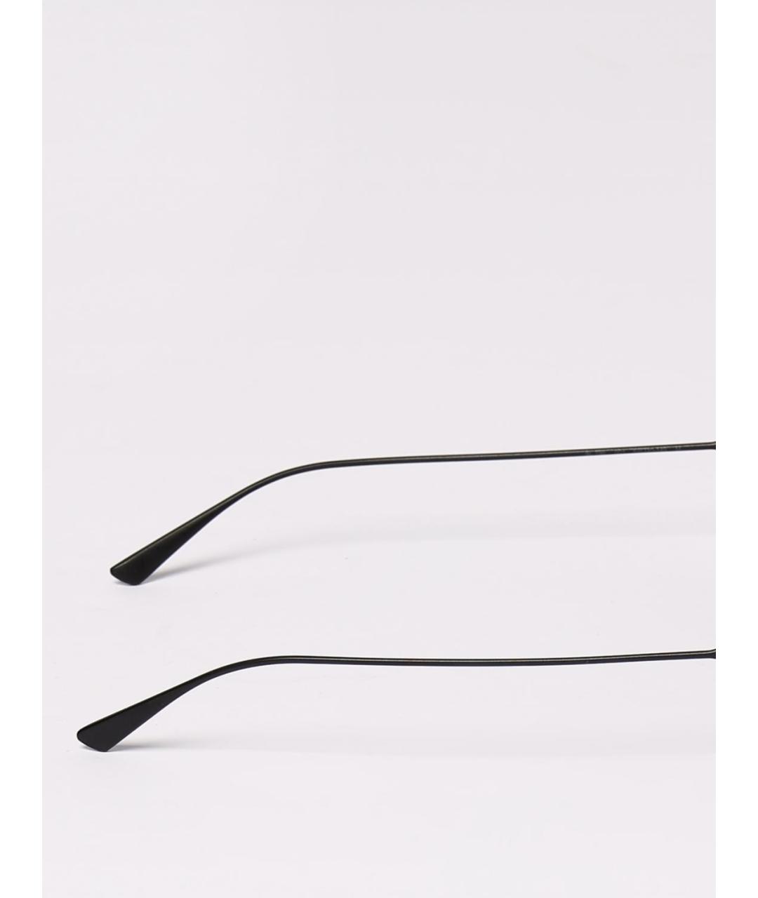 SAINT LAURENT Черные металлические солнцезащитные очки, фото 4