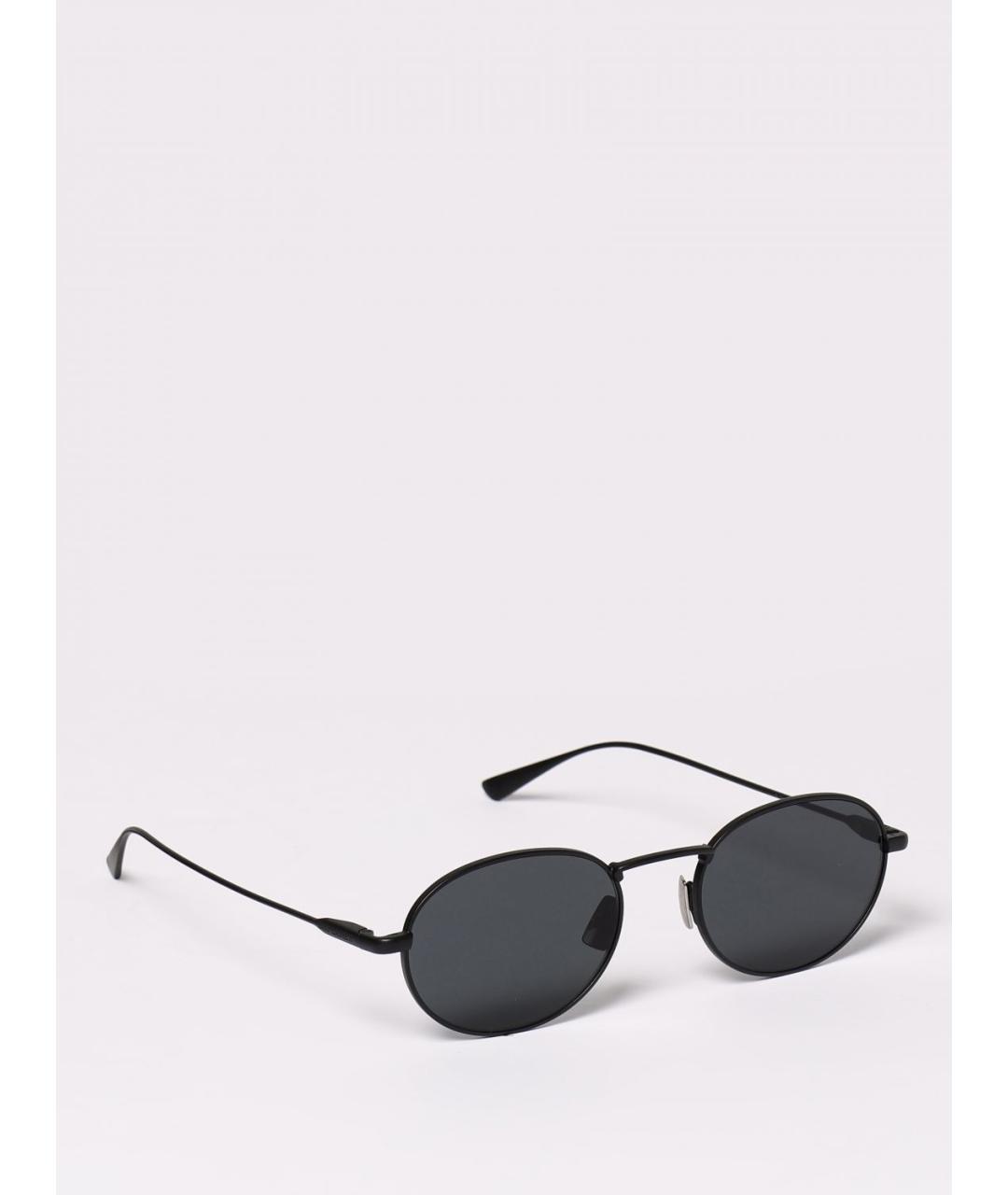 SAINT LAURENT Черные металлические солнцезащитные очки, фото 6