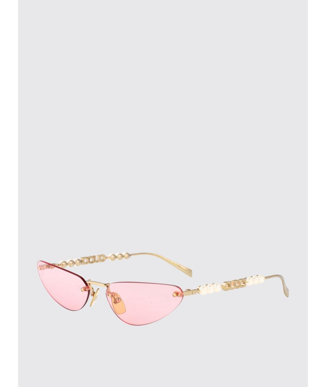 GUCCI Розовые металлические солнцезащитные очки, фото 5