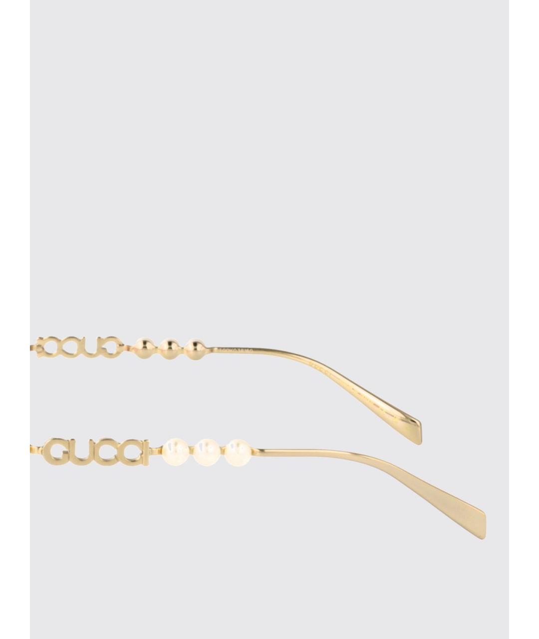 GUCCI Розовые металлические солнцезащитные очки, фото 4