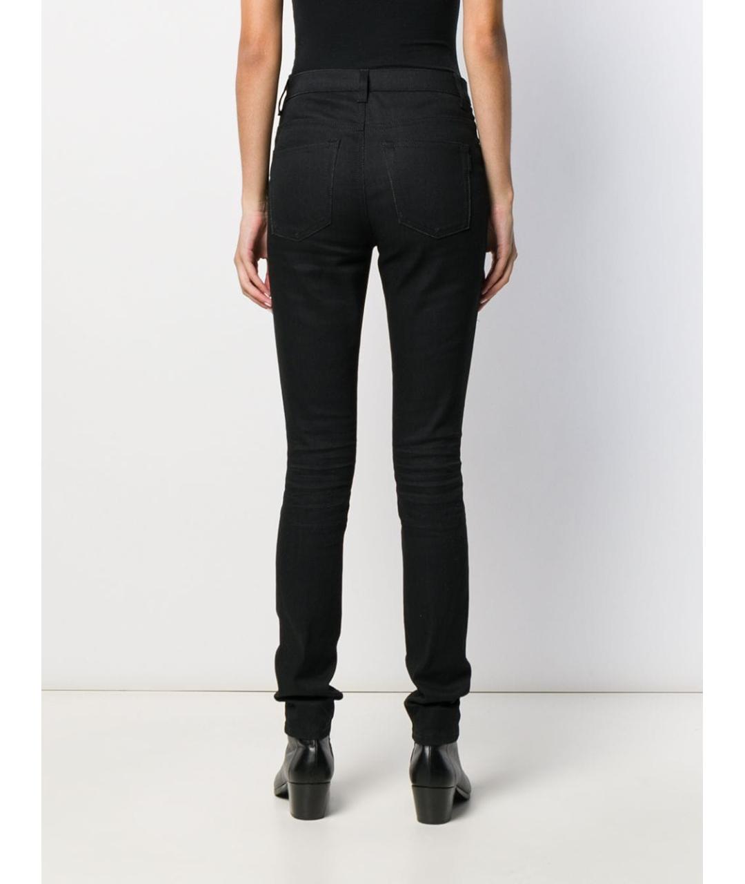 SAINT LAURENT Черные хлопковые джинсы слим, фото 3