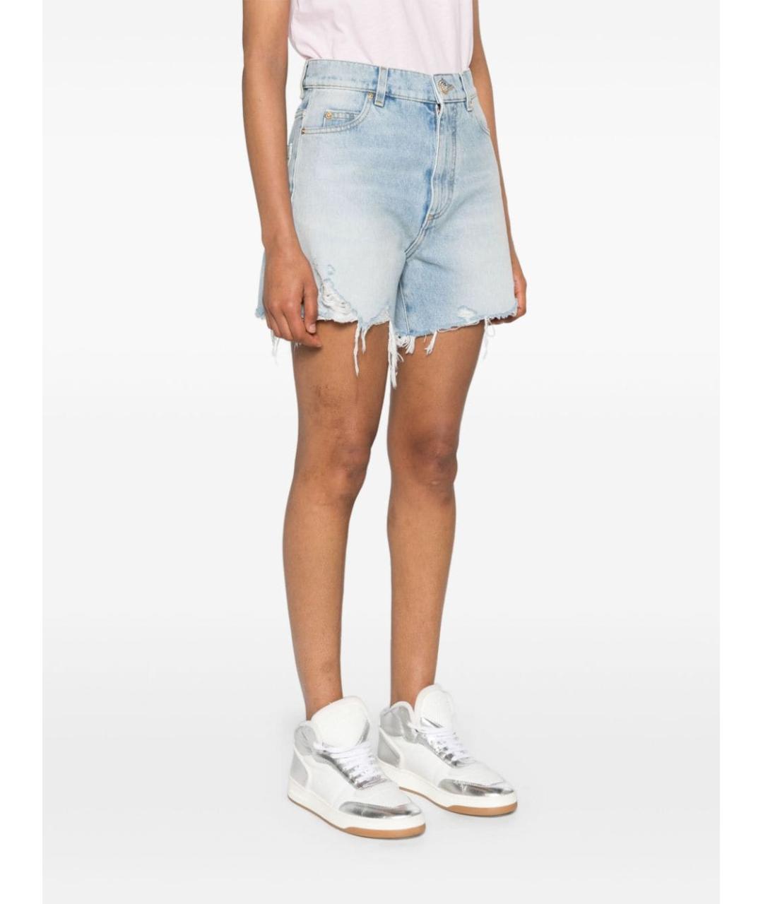 BALMAIN Голубые хлопковые шорты, фото 3