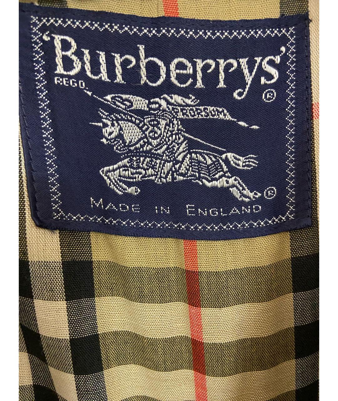 BURBERRY Бежевый хлопковый тренч/плащ, фото 6