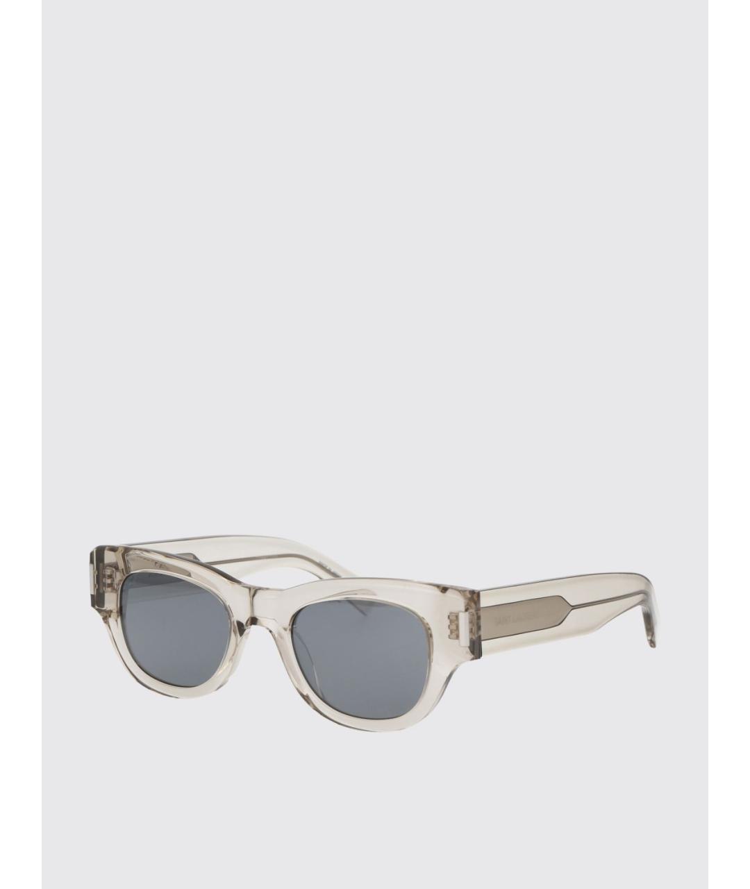 SAINT LAURENT Бежевые солнцезащитные очки, фото 5