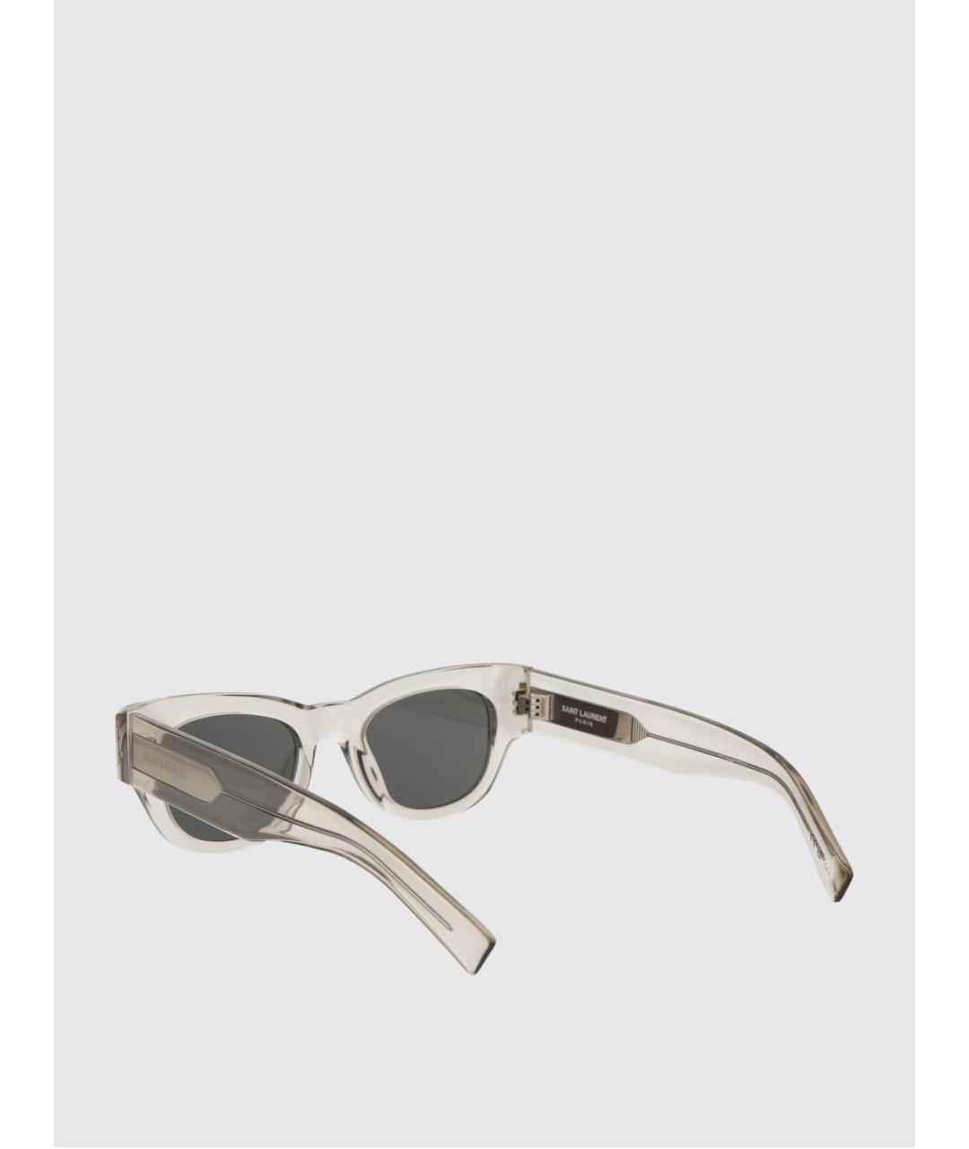 SAINT LAURENT Бежевые солнцезащитные очки, фото 3