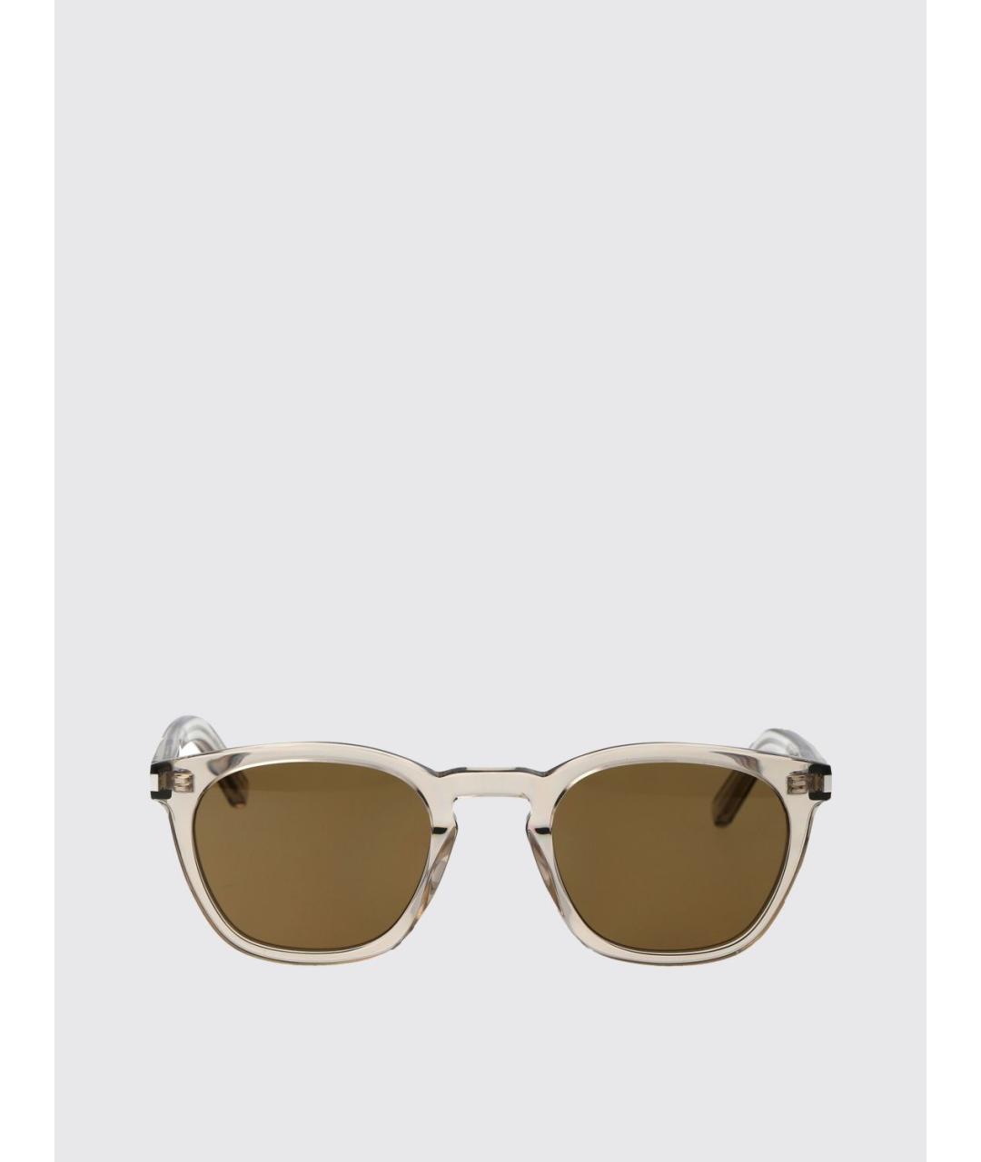 SAINT LAURENT Бежевые солнцезащитные очки, фото 2