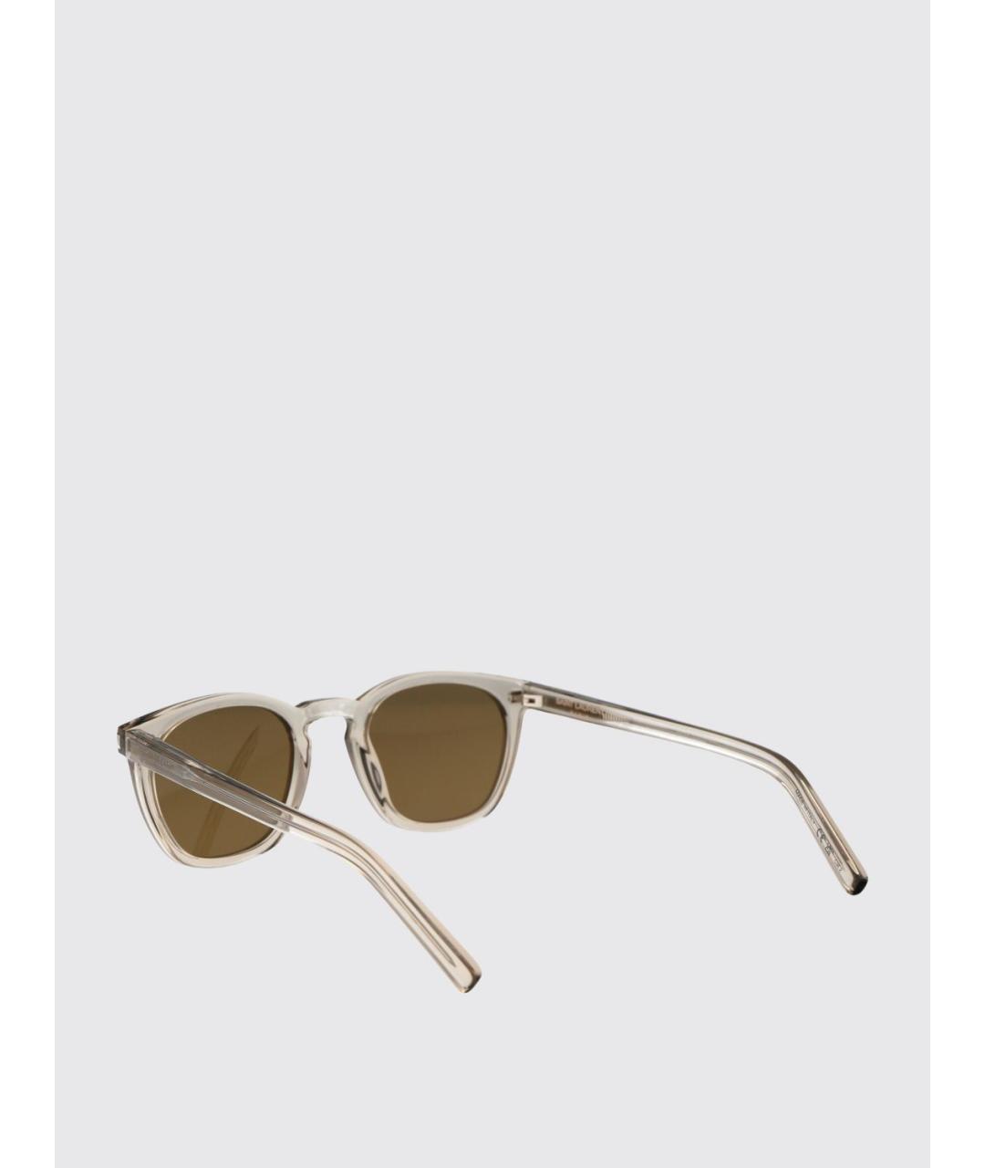 SAINT LAURENT Бежевые солнцезащитные очки, фото 3