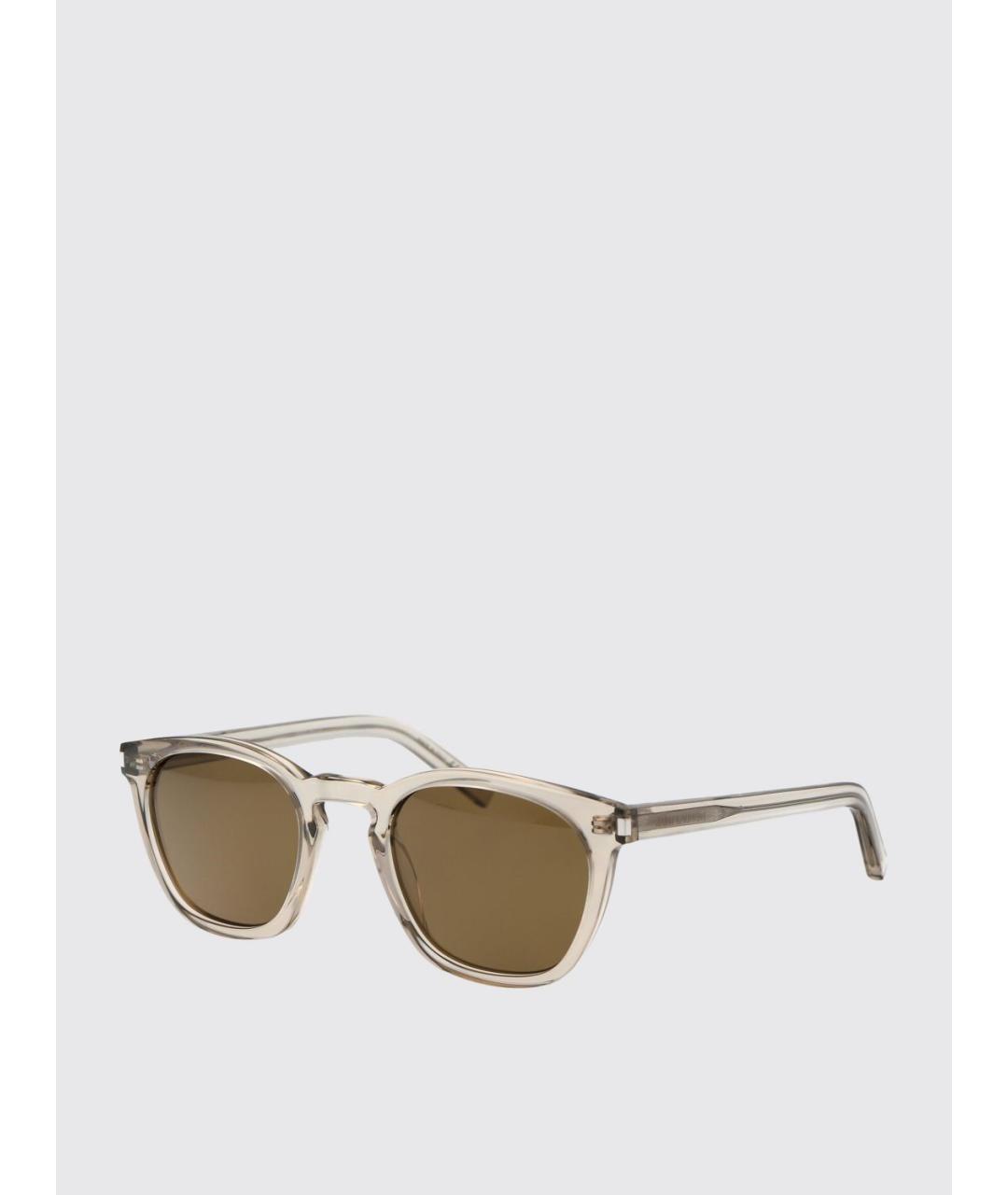 SAINT LAURENT Бежевые солнцезащитные очки, фото 5