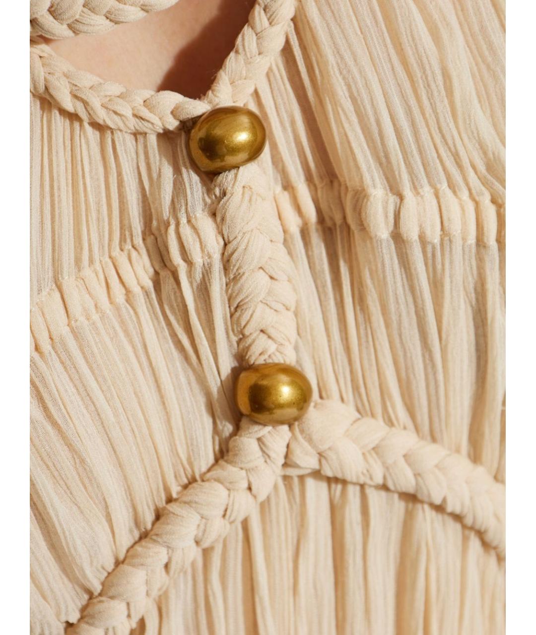 ISABEL MARANT Бежевое шелковое платье, фото 4