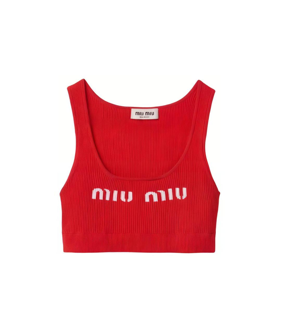 MIU MIU Красная майка, фото 1
