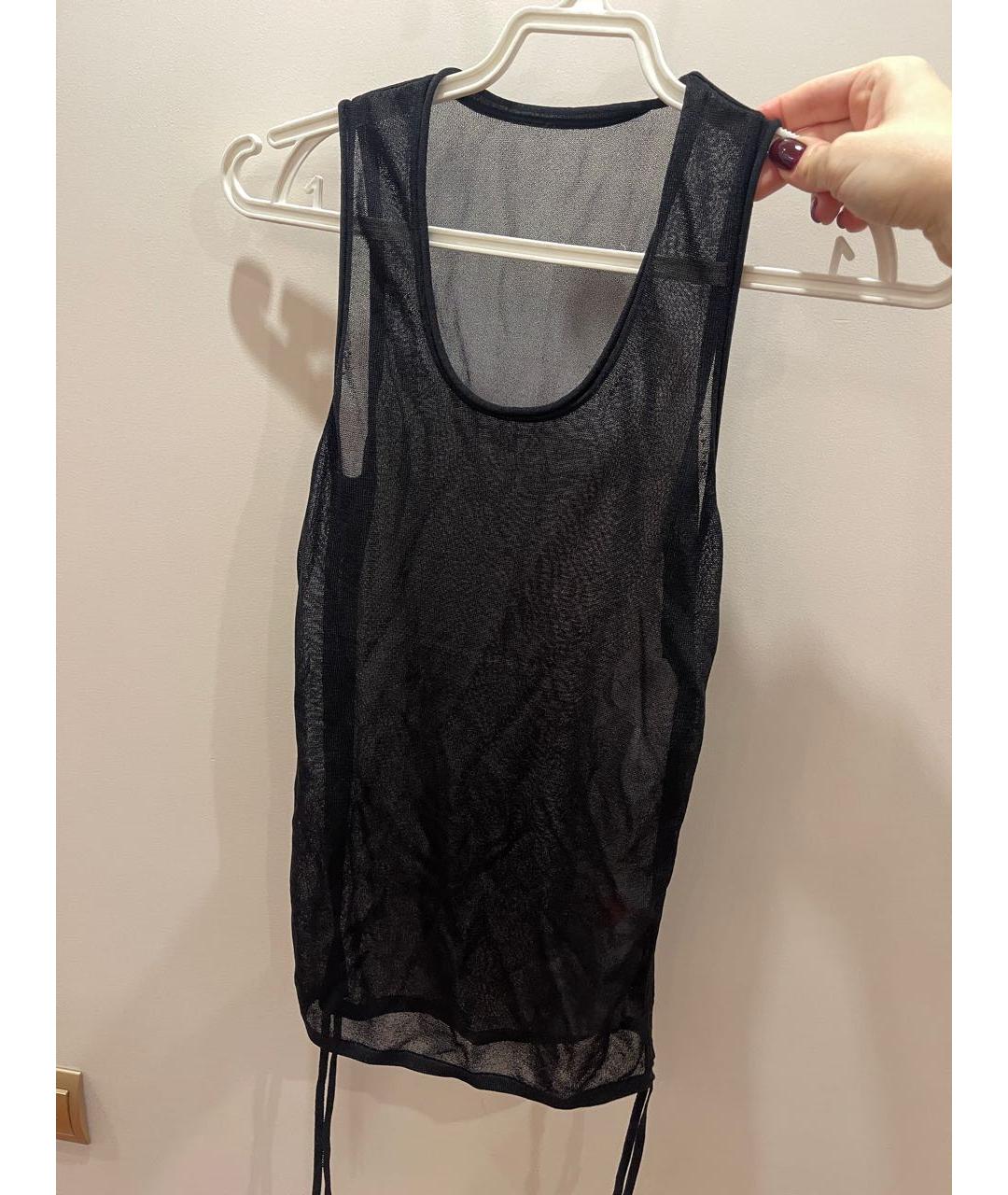 DION LEE Черная полиамидовая майка, фото 5