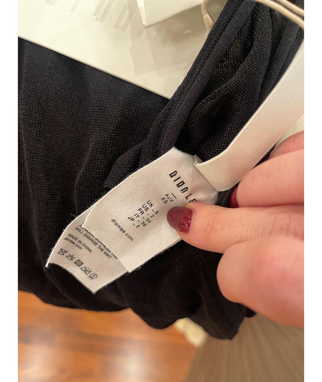 DION LEE Черная полиамидовая майка, фото 3