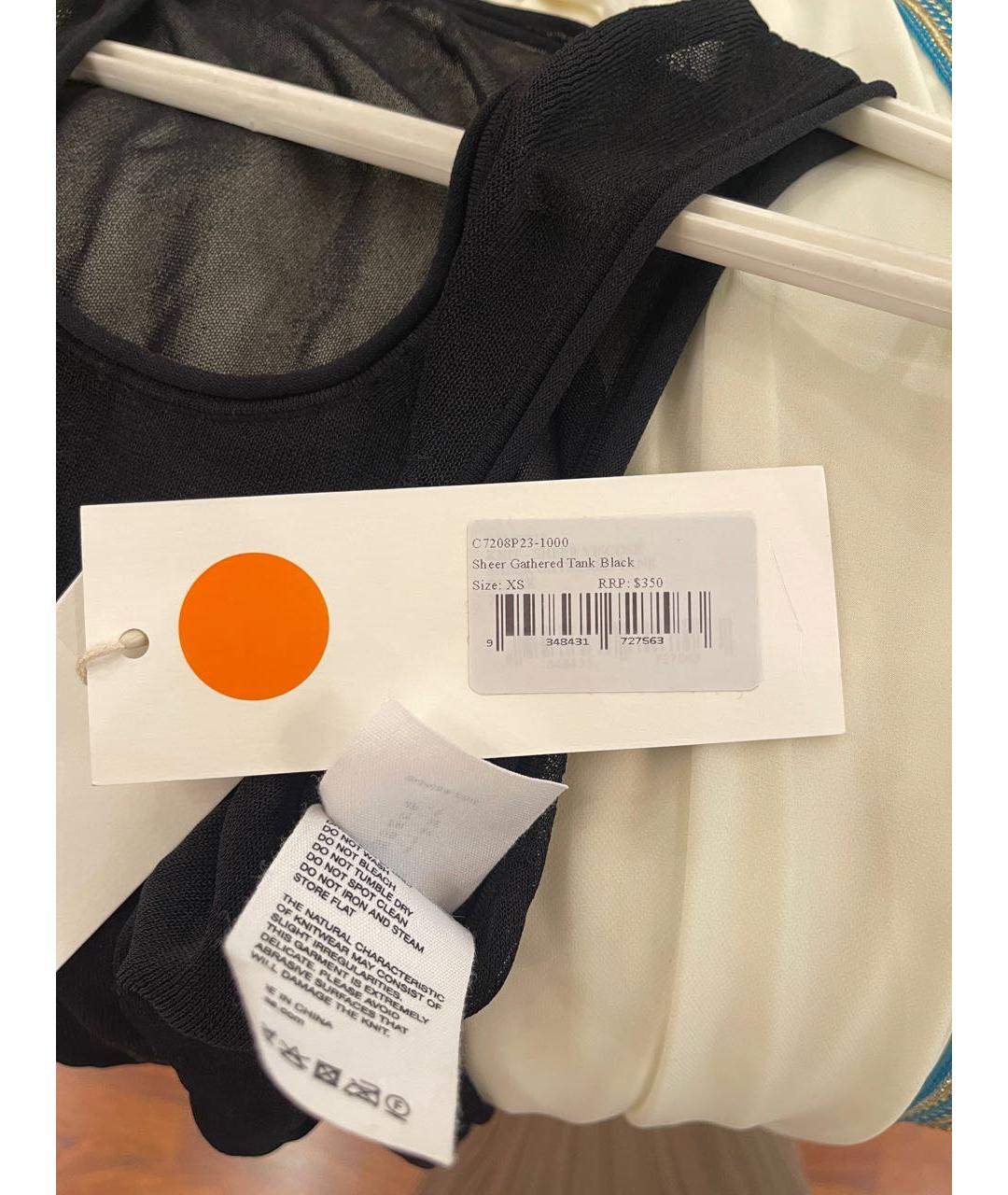 DION LEE Черная полиамидовая майка, фото 4