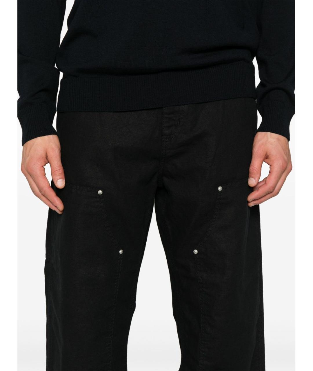 CARHARTT WIP Черные хлопковые повседневные брюки, фото 5