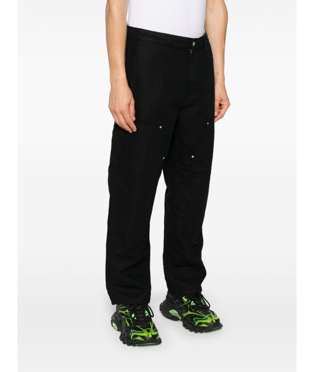 CARHARTT WIP Черные хлопковые повседневные брюки, фото 4