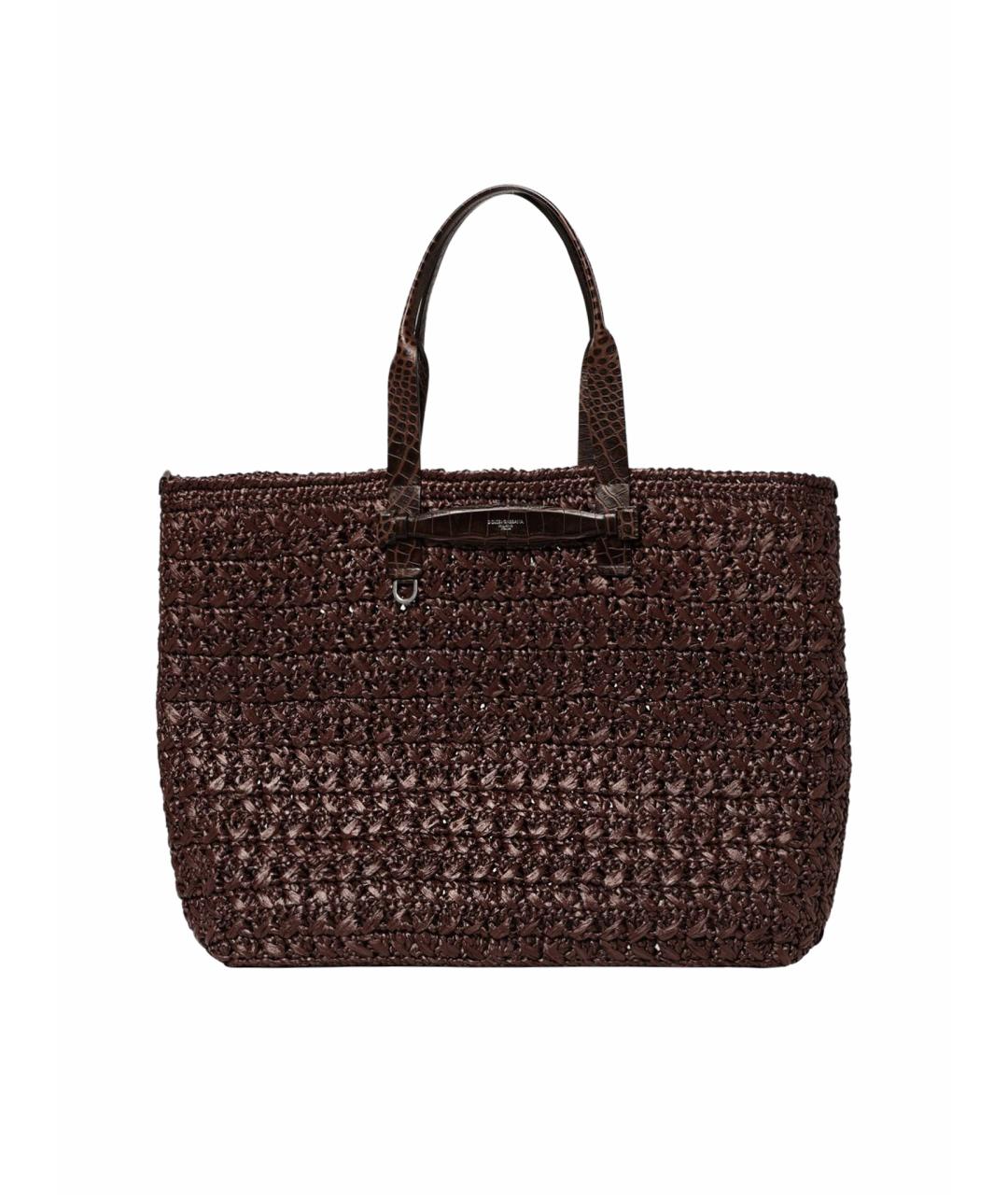 DOLCE&GABBANA Коричневая сумка тоут, фото 1