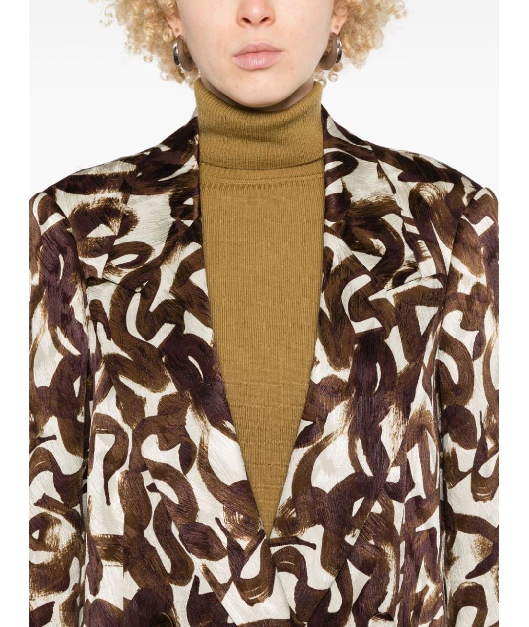 DRIES VAN NOTEN Коричневый жакет/пиджак, фото 2