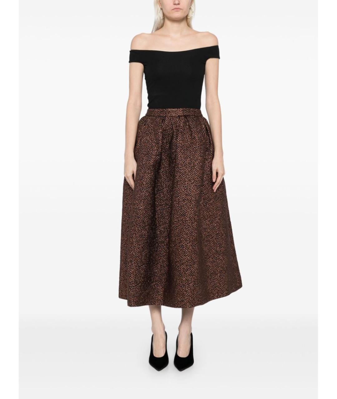 DRIES VAN NOTEN Коричневая юбка миди, фото 4