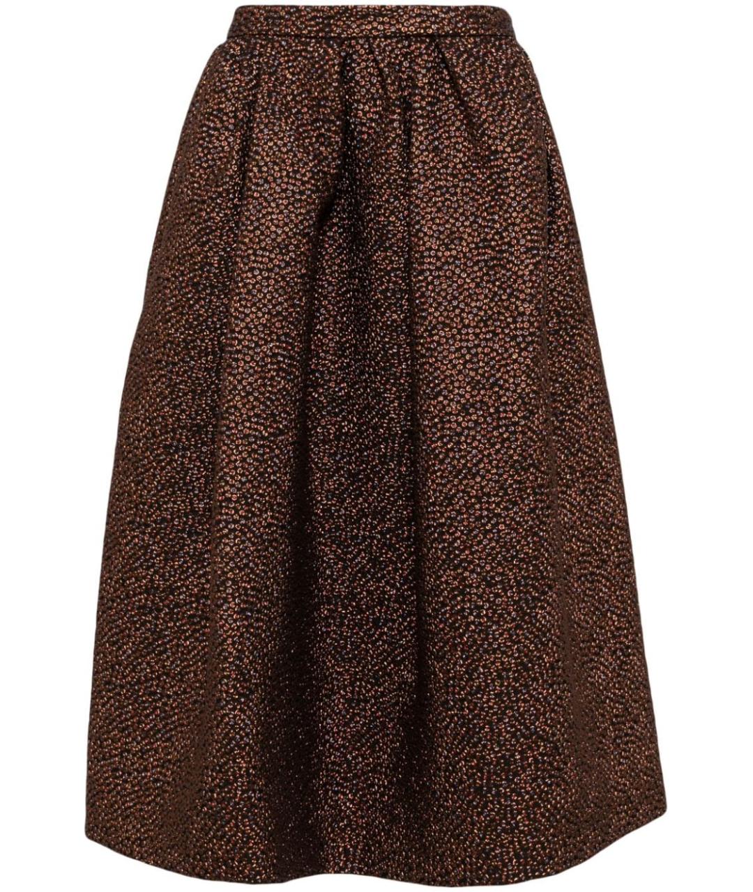 DRIES VAN NOTEN Коричневая юбка миди, фото 1