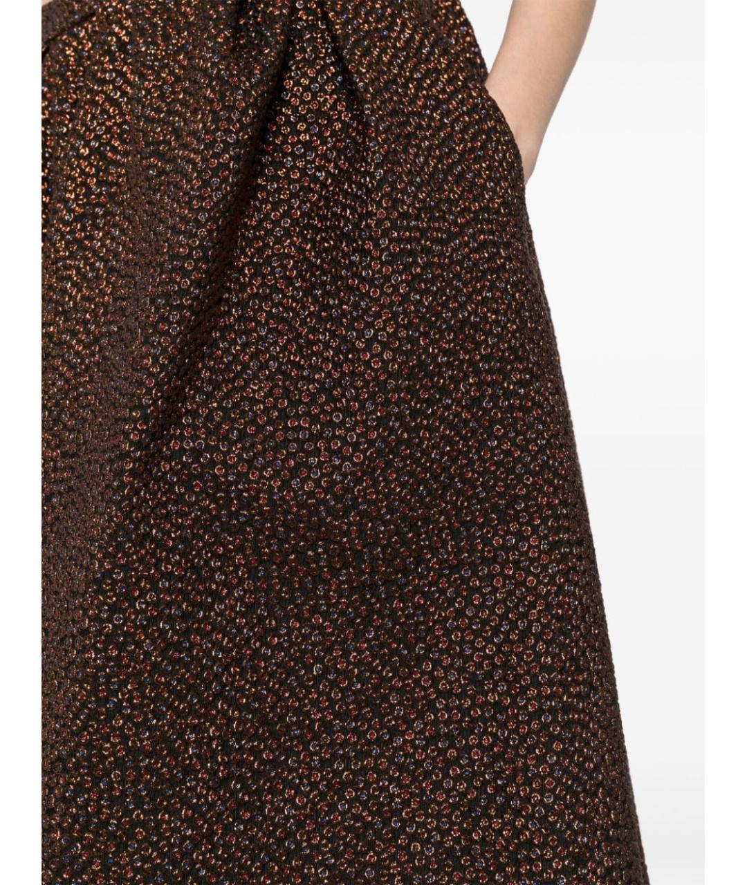 DRIES VAN NOTEN Коричневая юбка миди, фото 2