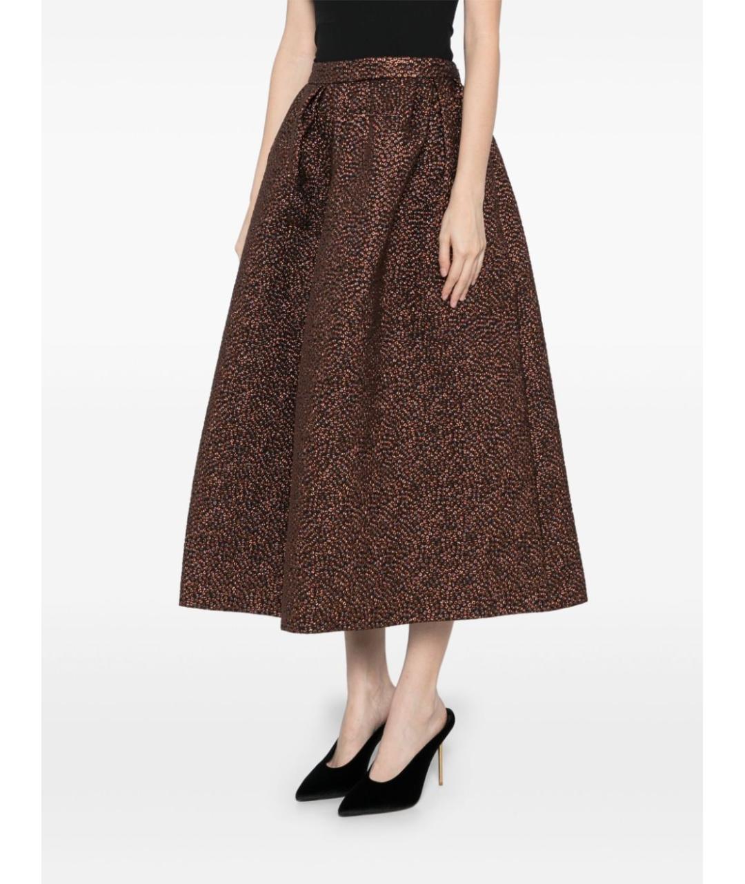 DRIES VAN NOTEN Коричневая юбка миди, фото 5