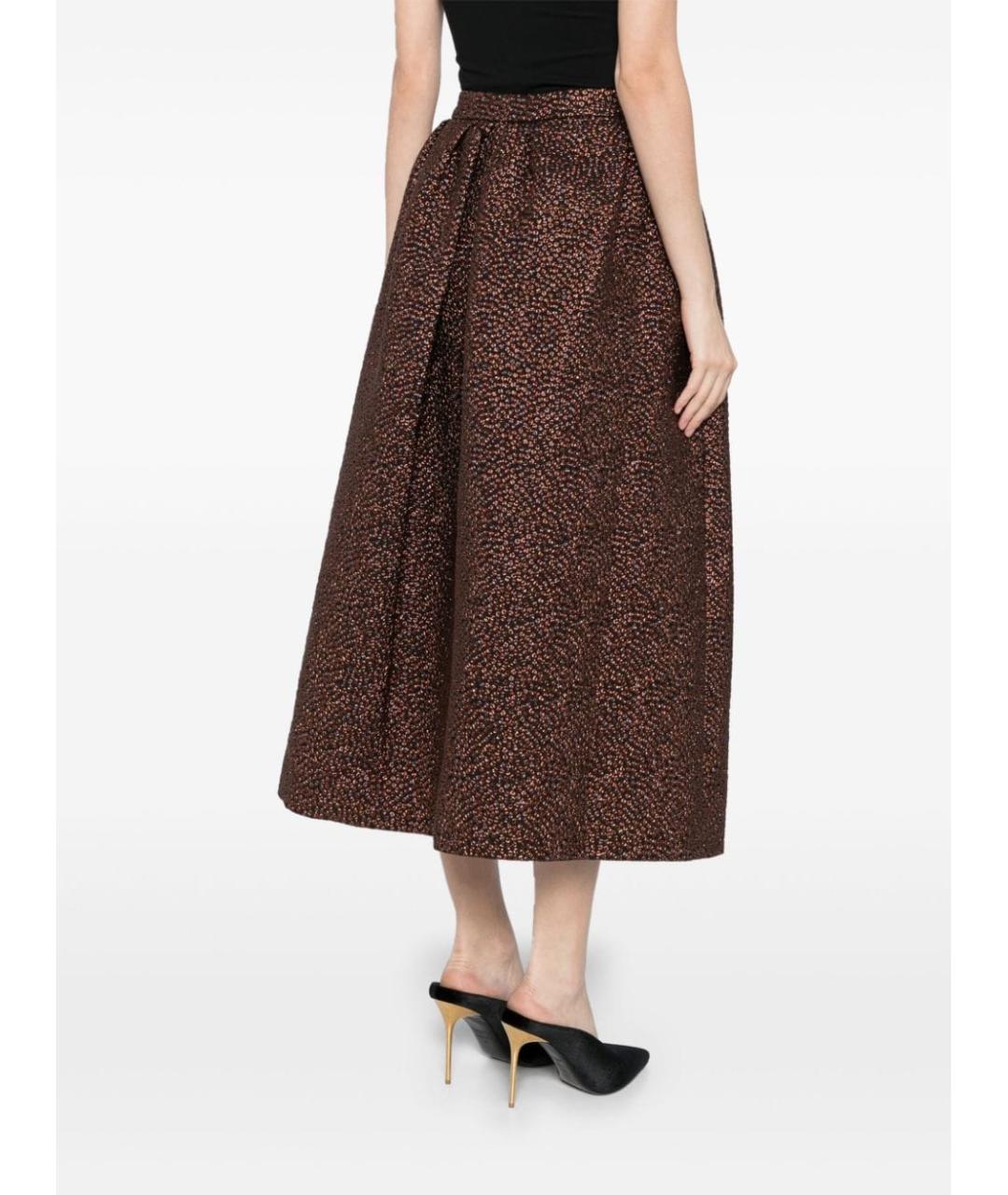 DRIES VAN NOTEN Коричневая юбка миди, фото 3