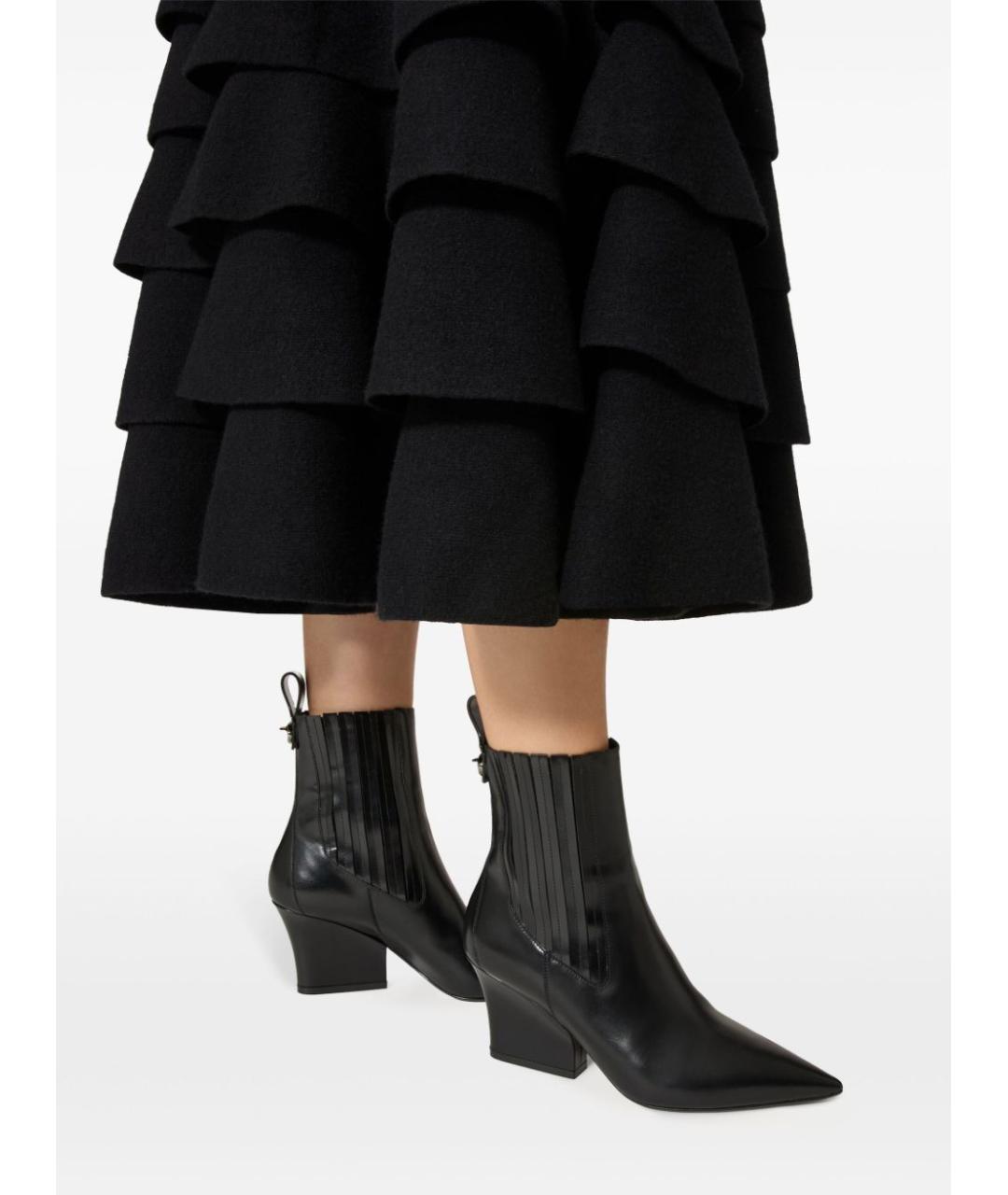 VALENTINO Черные кожаные сапоги, фото 6