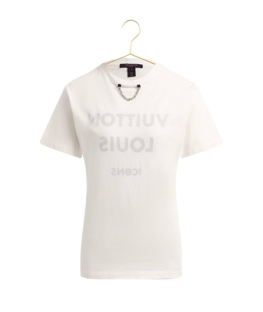 LOUIS VUITTON Белая хлопковая футболка, фото 4
