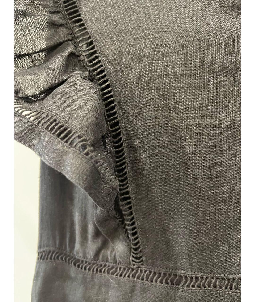 ISABEL MARANT ETOILE Черное льняное коктейльное платье, фото 4