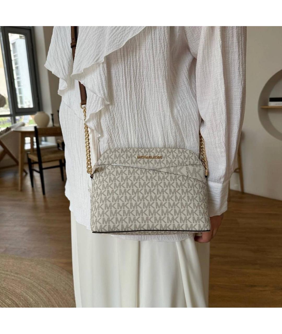 MICHAEL KORS Бежевая сумка через плечо, фото 4