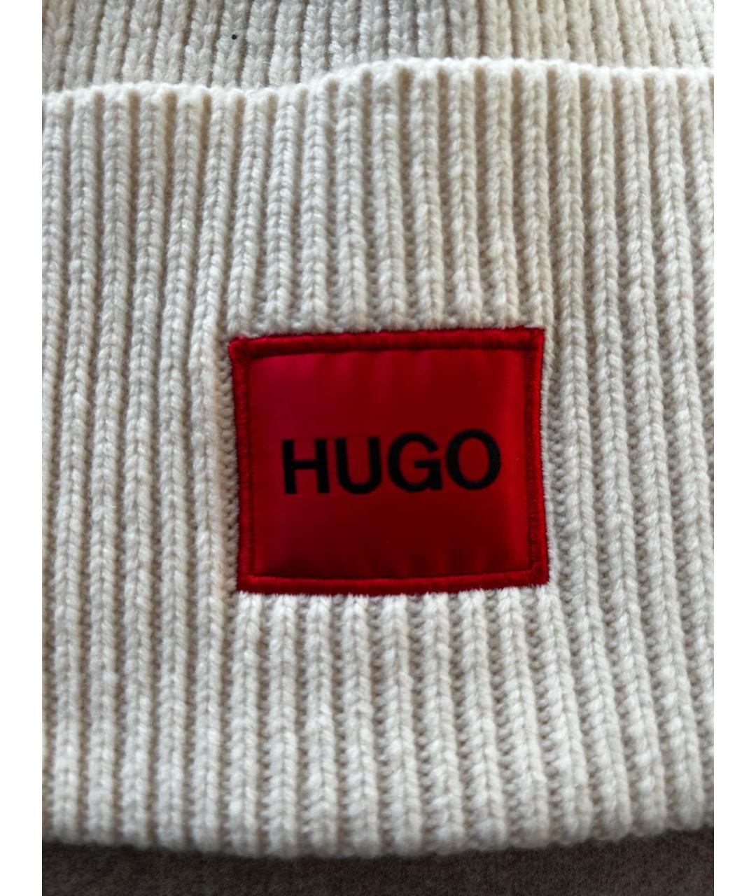 HUGO BOSS Бежевая шерстяная шапка, фото 3