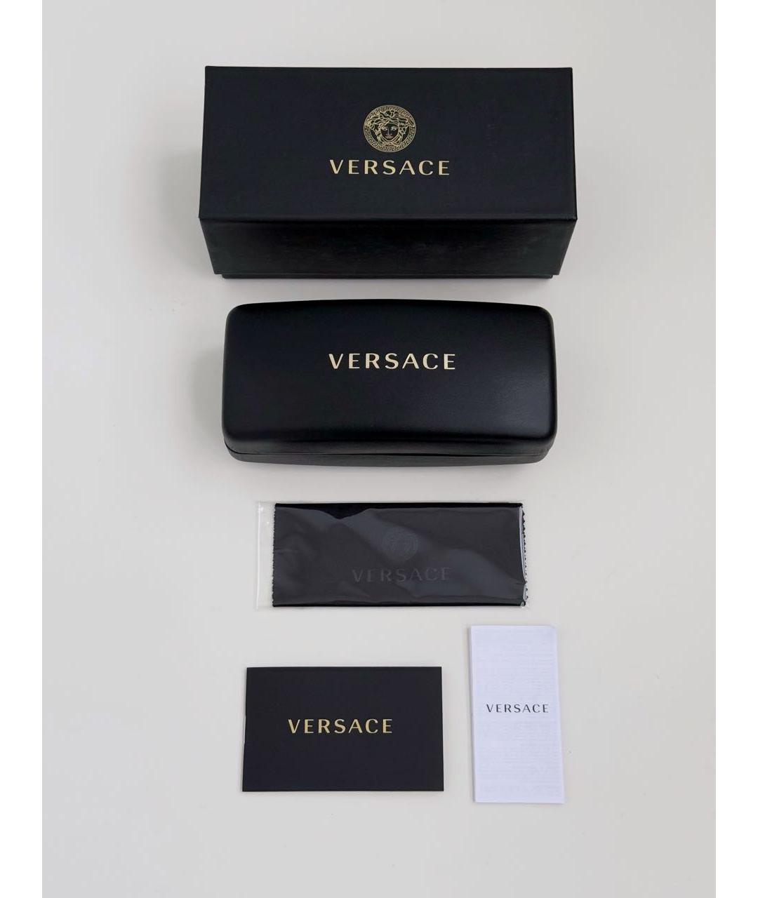 VERSACE Черные пластиковые солнцезащитные очки, фото 5