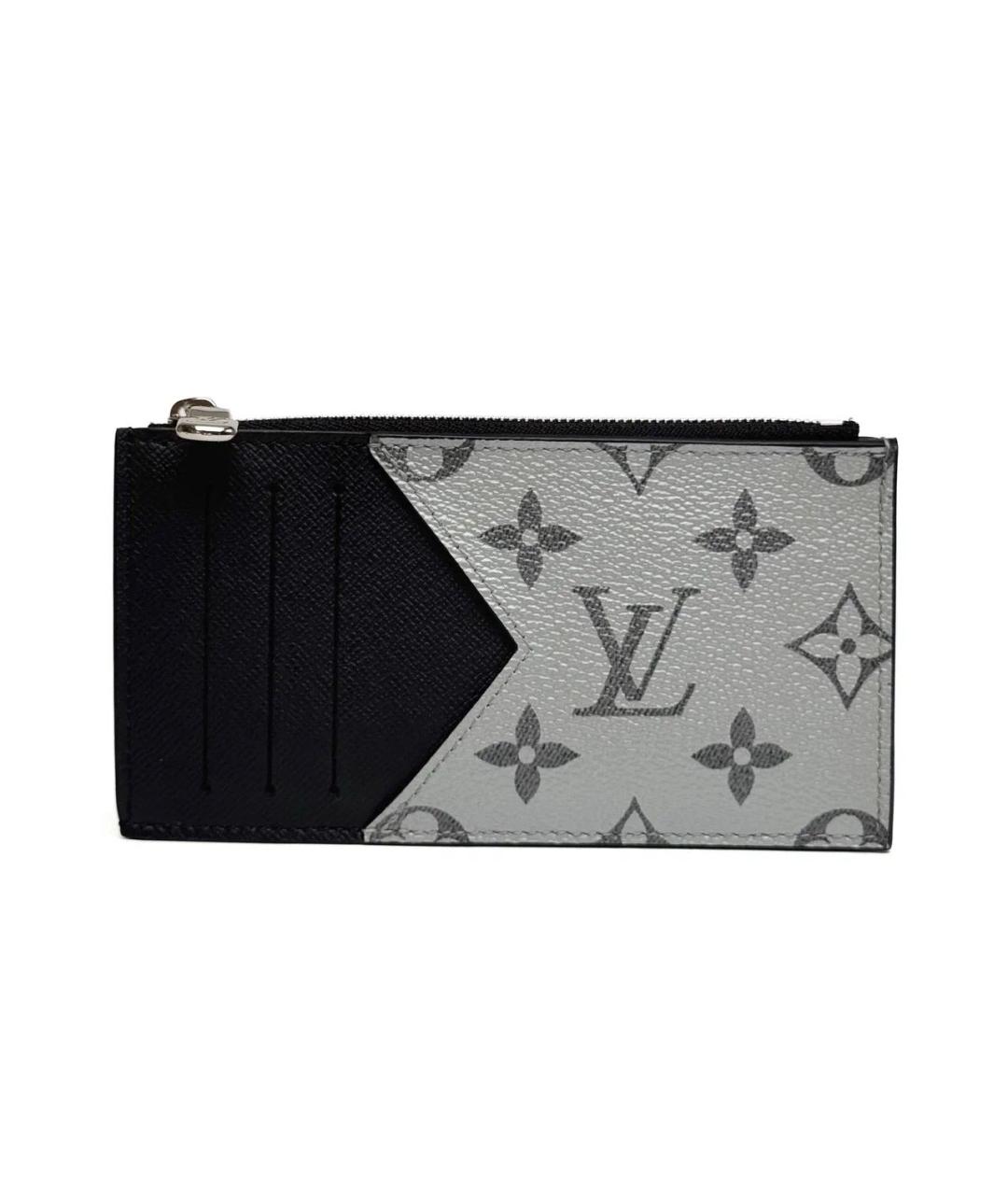 LOUIS VUITTON Серебрянный кожаный кардхолдер, фото 1