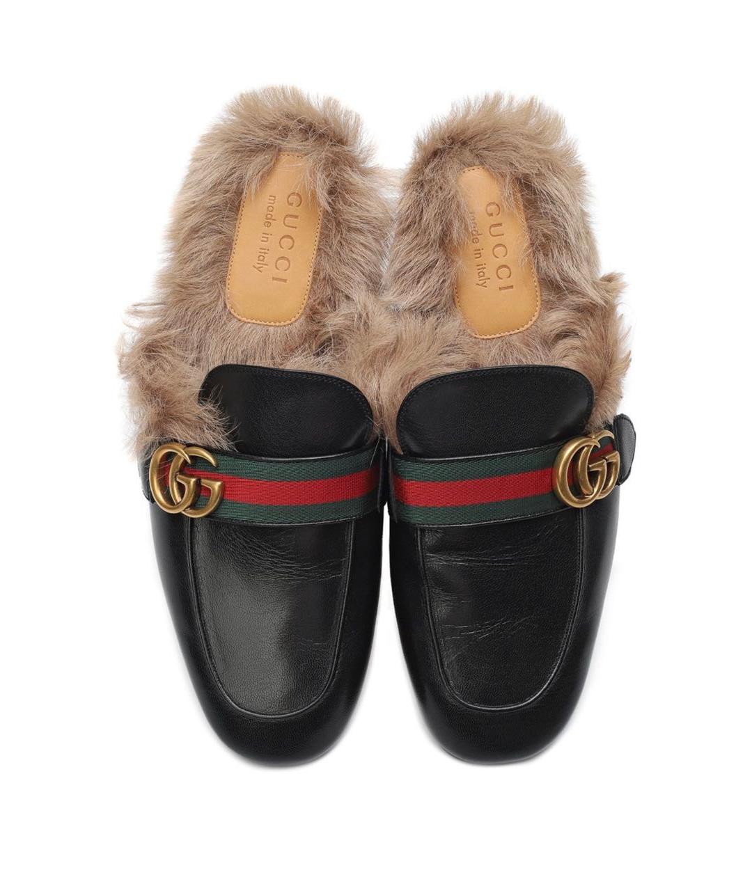 GUCCI Черные кожаные лоферы, фото 3